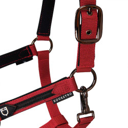 Cabresto de nylon com corda Elegance Equestro Vermelho