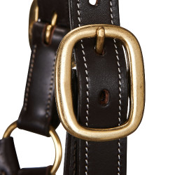 Cabezada de couro superior Equestro Castanho escuro Cabezada de couro superior Equestro Castanho escuro