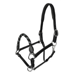 Caveirão de couro com proteção ergonômica e focinheira de corda Acavallo