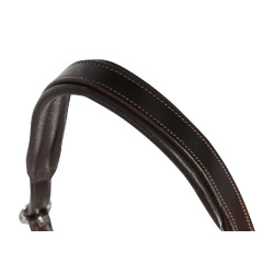 Caveirão de couro com proteção ergonômica e focinheira de corda Acavallo Castanho escuro Caveirão de couro com proteção ergonômica e focinheira de corda Acavallo Castanho escuro