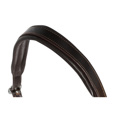 Caveirão de couro com proteção ergonômica e focinheira de corda Acavallo Castanho escuro Caveirão de couro com proteção ergonômica e focinheira de corda Acavallo Castanho escuro