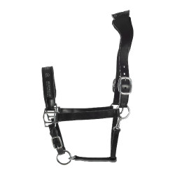 Caveção de couro com proteção ergonômica em vitelo Acavallo Preto Caveção de couro com proteção ergonômica em vitelo Acavallo Preto