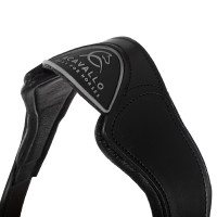 Caveção de couro com proteção ergonômica em vitelo Acavallo Castanho escuro Caveção de couro com proteção ergonômica em vitelo Acavallo Castanho escuro