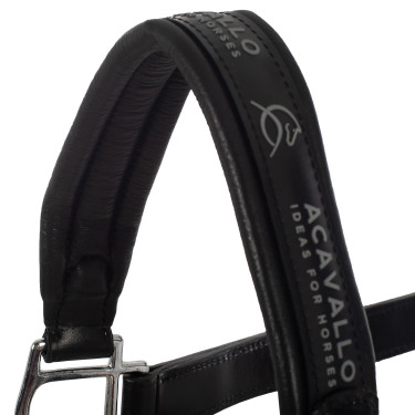Caveção de couro com proteção ergonômica em vitelo Acavallo Caveção de couro com proteção ergonômica em vitelo Acavallo