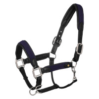 Caveção de couro com inserções de nylon trançado Equestro Preto / cinza Cinzento