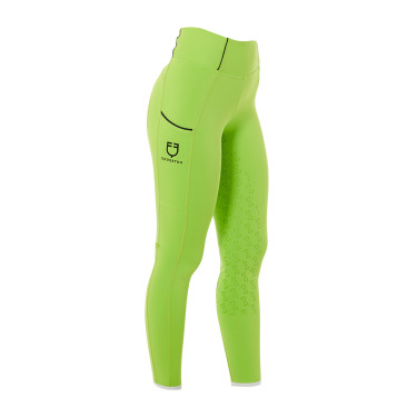Legging justo para menina com grip e logótipo Equestro Legging justo para menina com grip e logótipo Equestro