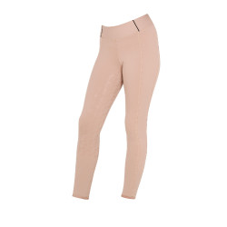 Legging justo para menina com grip e logótipo Equestro Camafeu rosa