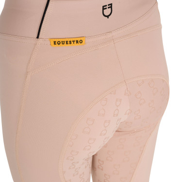Legging justo para menina com grip e logótipo Equestro Legging justo para menina com grip e logótipo Equestro