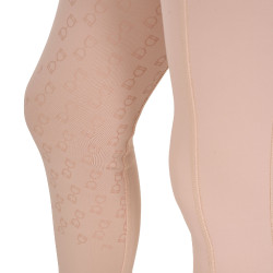 Legging justo para menina com grip e logótipo Equestro Camafeu rosa