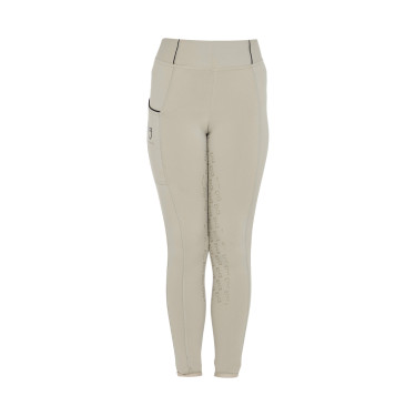 Legging justo para menina com grip e logótipo Equestro Legging justo para menina com grip e logótipo Equestro