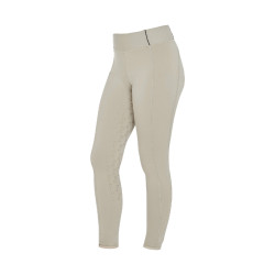 Legging justo para menina com grip e logótipo Equestro Oxford bronzeado Rosa
