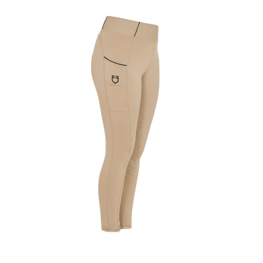 Legging justo para menina com grip e logótipo Equestro Legging justo para menina com grip e logótipo Equestro