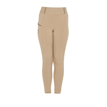 Legging justo para menina com grip e logótipo Equestro Legging justo para menina com grip e logótipo Equestro