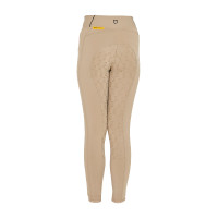 Legging fille cintré avec grip et logo Equestro Blanc / blanc