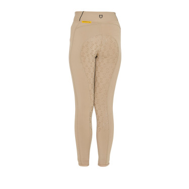 Legging justo para menina com grip e logótipo Equestro Legging justo para menina com grip e logótipo Equestro