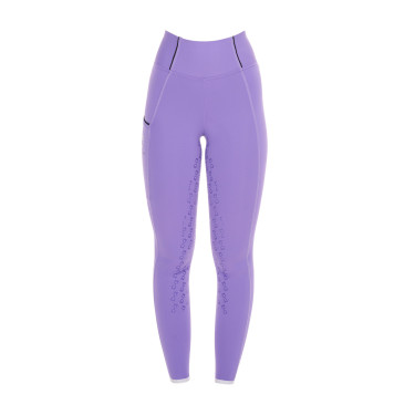 Legging justo para menina com grip e logótipo Equestro Legging justo para menina com grip e logótipo Equestro