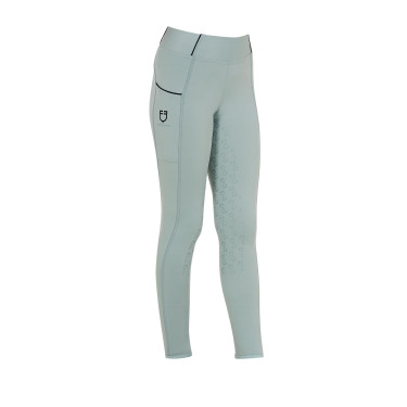 Legging justo para menina com grip e logótipo Equestro Legging justo para menina com grip e logótipo Equestro