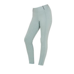 Legging justo para menina com grip e logótipo Equestro Névoa cinza Azul