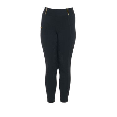 Legging justo para menina com grip e logótipo Equestro Legging justo para menina com grip e logótipo Equestro