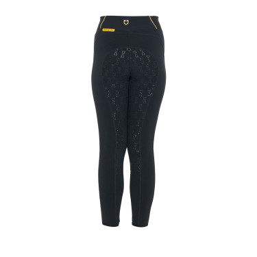 Legging justo para menina com grip e logótipo Equestro Legging justo para menina com grip e logótipo Equestro