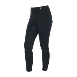 Legging justo para menina com grip e logótipo Equestro Preto