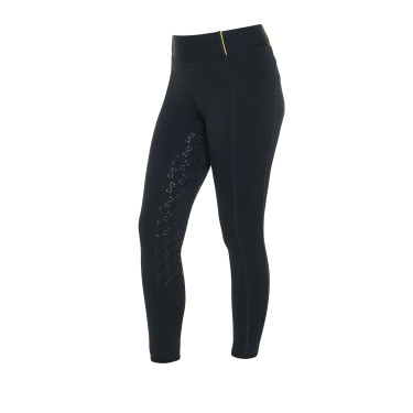 Legging justo para menina com grip e logótipo Equestro Legging justo para menina com grip e logótipo Equestro