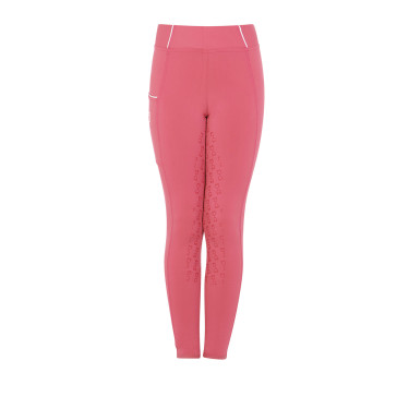 Legging justo para menina com grip e logótipo Equestro Legging justo para menina com grip e logótipo Equestro