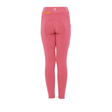 Legging justo para menina com grip e logótipo Equestro Legging justo para menina com grip e logótipo Equestro