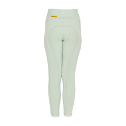 Legging justo para menina com grip e logótipo Equestro Verde claro
