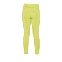 Legging justo para menina com grip e logótipo Equestro Limão Amarelo