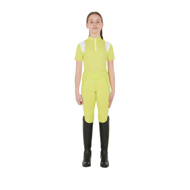 Legging justo para menina com grip e logótipo Equestro Legging justo para menina com grip e logótipo Equestro