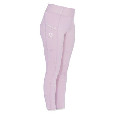 Legging justo para menina com grip e logótipo Equestro Legging justo para menina com grip e logótipo Equestro