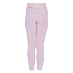 Legging justo para menina com grip e logótipo Equestro Lilás Azul