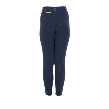 Legging justo para menina com grip e logótipo Equestro Legging justo para menina com grip e logótipo Equestro