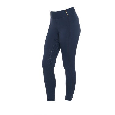 Legging justo para menina com grip e logótipo Equestro Legging justo para menina com grip e logótipo Equestro