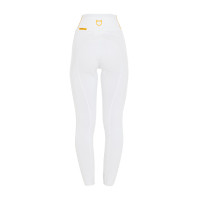 Legging justo para menina com grip e logótipo Equestro Branco