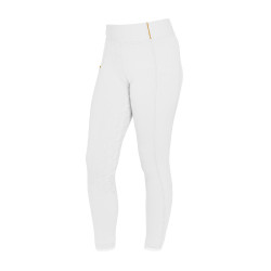 Legging justo para menina com grip e logótipo Equestro Branco