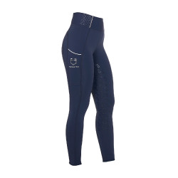 Legging ajustado feminino com strass Equestro Blazer marinho Azul-marinho