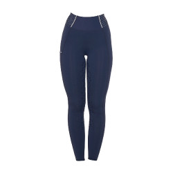 Legging ajustado feminino com strass Equestro Blazer marinho Azul-marinho