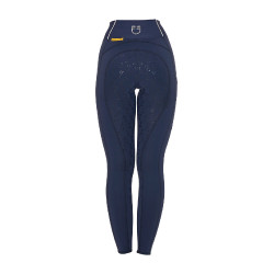 Legging ajustado feminino com strass Equestro Blazer marinho Azul-marinho