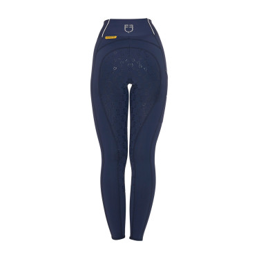 Legging ajustado feminino com strass Equestro Blazer marinho Azul-marinho