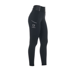 Legging ajustado feminino com strass Equestro Preto