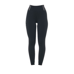 Legging ajustado feminino com strass Equestro Preto