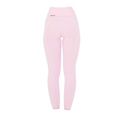 Legging ajustado feminino com strass Equestro Bailarina Rosa