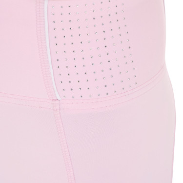 Legging ajustado feminino com strass Equestro Bailarina Rosa