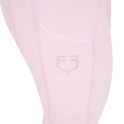 Legging ajustado feminino com strass Equestro Bailarina Rosa