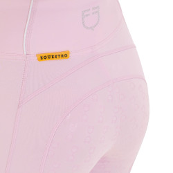 Legging ajustado feminino com strass Equestro Bailarina Rosa