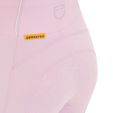 Legging ajustado feminino com strass Equestro Bailarina Rosa
