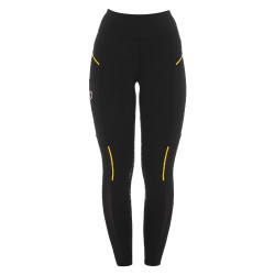 Legging justo feminino com inserções em micro-mesh Equestro Legging justo feminino com inserções em micro-mesh Equestro
