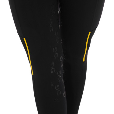 Legging justo feminino com inserções em micro-mesh Equestro Legging justo feminino com inserções em micro-mesh Equestro